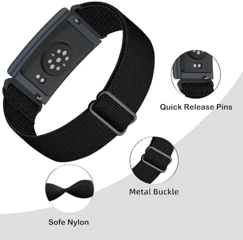 CUNUJIX 4 Pack Stretchy Watch Bands for Amazfit Helio Strap 22mm | Nylon Elastic Sport Bands thumbnail 3