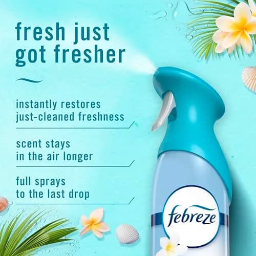 Febreze Air Mist Bora Bora Waters Scent Room Freshener Spray 480ml (16.2 Fl Oz) Pack of 2 | Odor Eliminator for Home, Bathroom, Kitchen, Office thumbnail 3