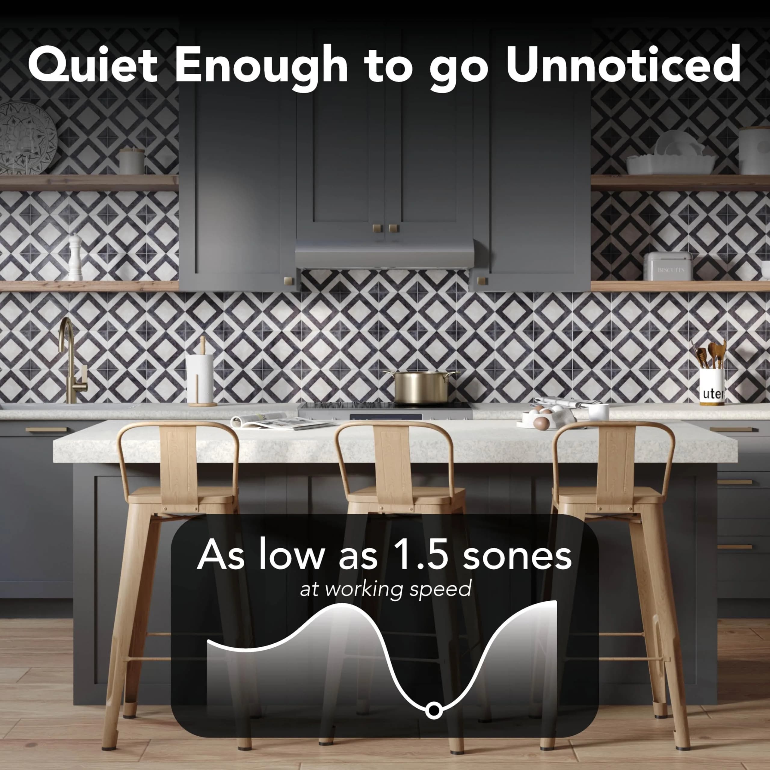 Broan-NuTone 30-Inch Stainless Steel Under Cabinet Range Hood | Quiet 350 CFM 1.5 Sones Ventilation - view 4