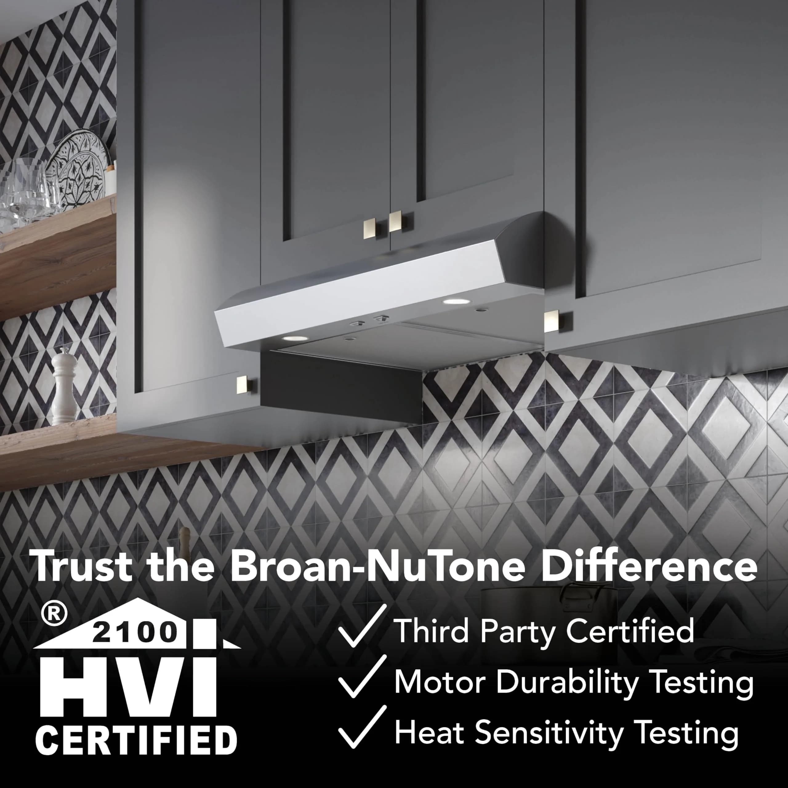 Broan-NuTone 30-Inch Stainless Steel Under Cabinet Range Hood | Quiet 350 CFM 1.5 Sones Ventilation - view 6