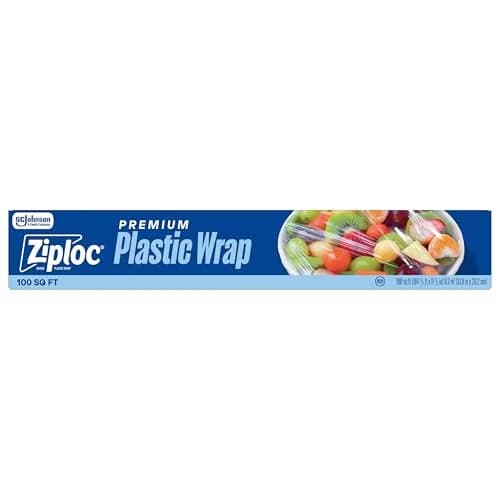 Ziploc Wrap Food Storage 100 Sq Ft Roll | Protects Food on Glass, Plastic, Metal Surfaces thumbnail 1