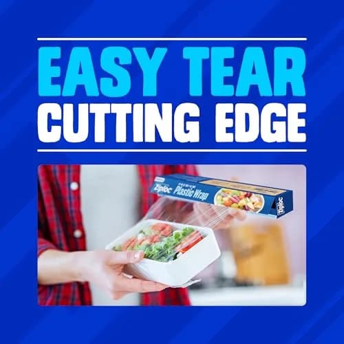 Ziploc Wrap Food Storage 100 Sq Ft Roll | Protects Food on Glass, Plastic, Metal Surfaces thumbnail 5