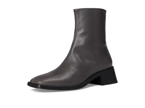 Vagabond Shoes Blanca Boot in Dark Grey | Leather Ankle Boot with Square Toe & Zipper thumbnail 7