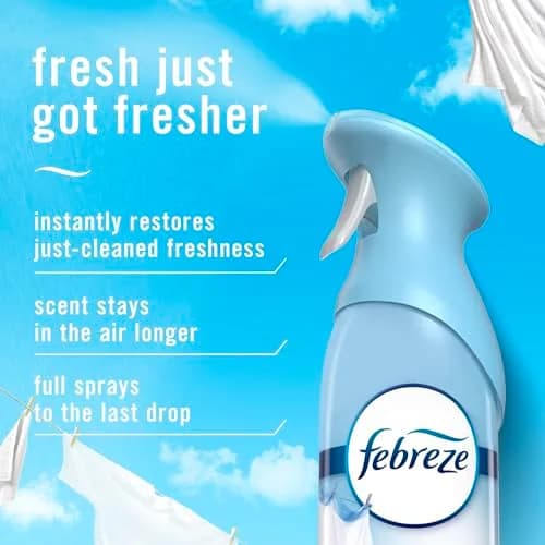 Febreze Air Mist Air Freshener Spray Linen & Sky Scent 473ml (16.2oz) Pack of 2 | Fights Odors for 6 Hours thumbnail 3