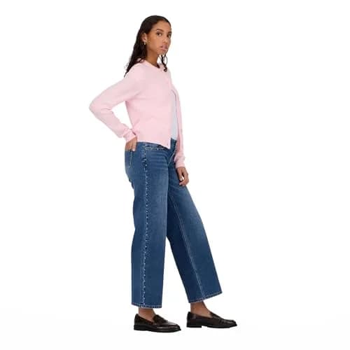 Forever 21 Women’s Cardigan Sweater – Soft Knit Long Sleeve Button Front Layer for Casual Wear, Pink Large thumbnail 3