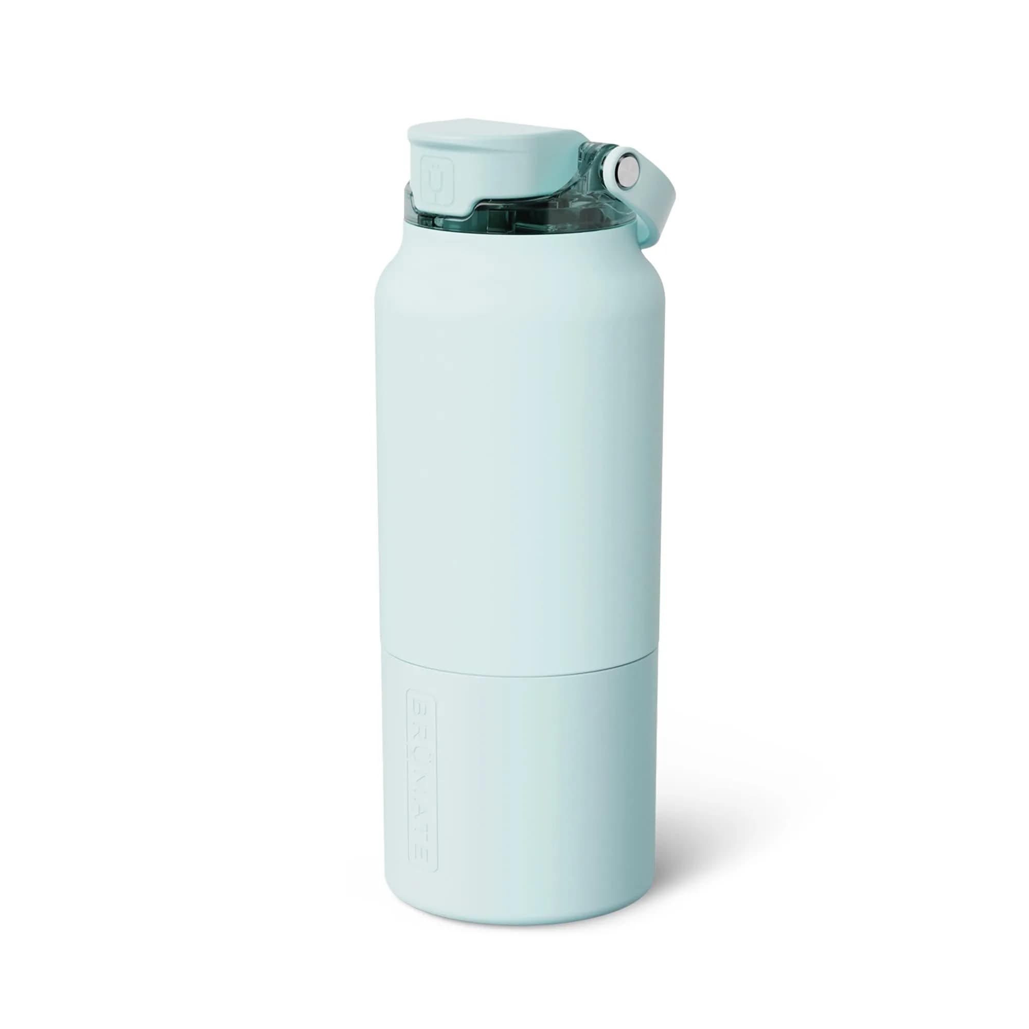 BrüMate Rise 35oz Water Bottle With Leakproof Covered Silicone Straw | Insulated Stainless Steel, Blue Agave — Blue Agave