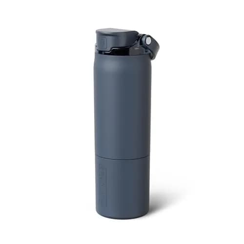 BrüMate Rise 25oz Water Bottle | Leakproof Silicone Straw | Insulated Stainless Steel | Cup-Holder Friendly | BPA-Free (Nightfall Blue) thumbnail 1