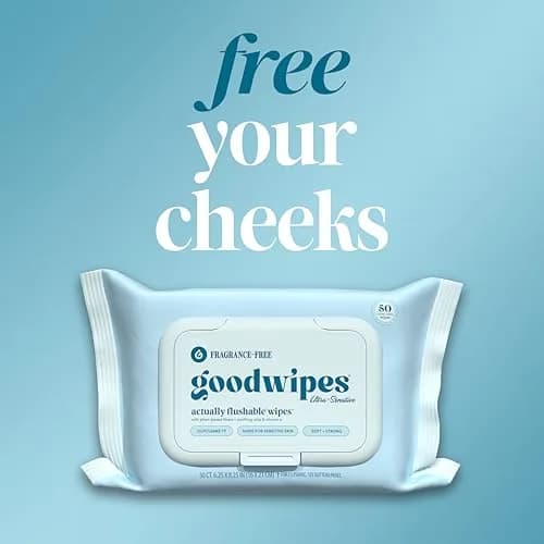 goodwipes Flushable Wipes 300 Count (Pack of 6) Fragrance-Free | Septic Safe, Extra Large, Adult Wet Wipes thumbnail 6