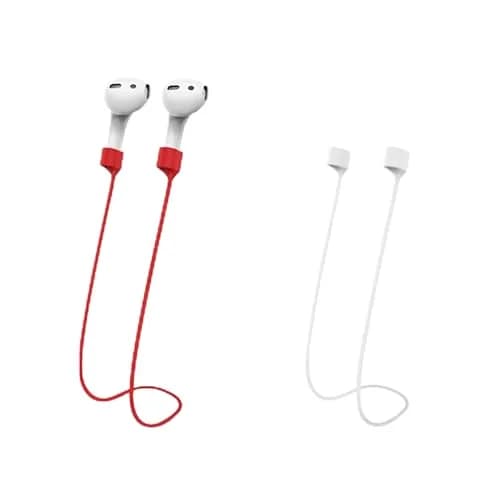 MULTAICH Magnetic Anti-Lost Straps for AirPods Pro 2, White & Red 2-Pack | Secure Earbuds Around Neck thumbnail 1