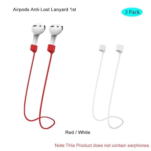 MULTAICH Magnetic Anti-Lost Straps for AirPods Pro 2, White & Red 2-Pack | Secure Earbuds Around Neck thumbnail 4