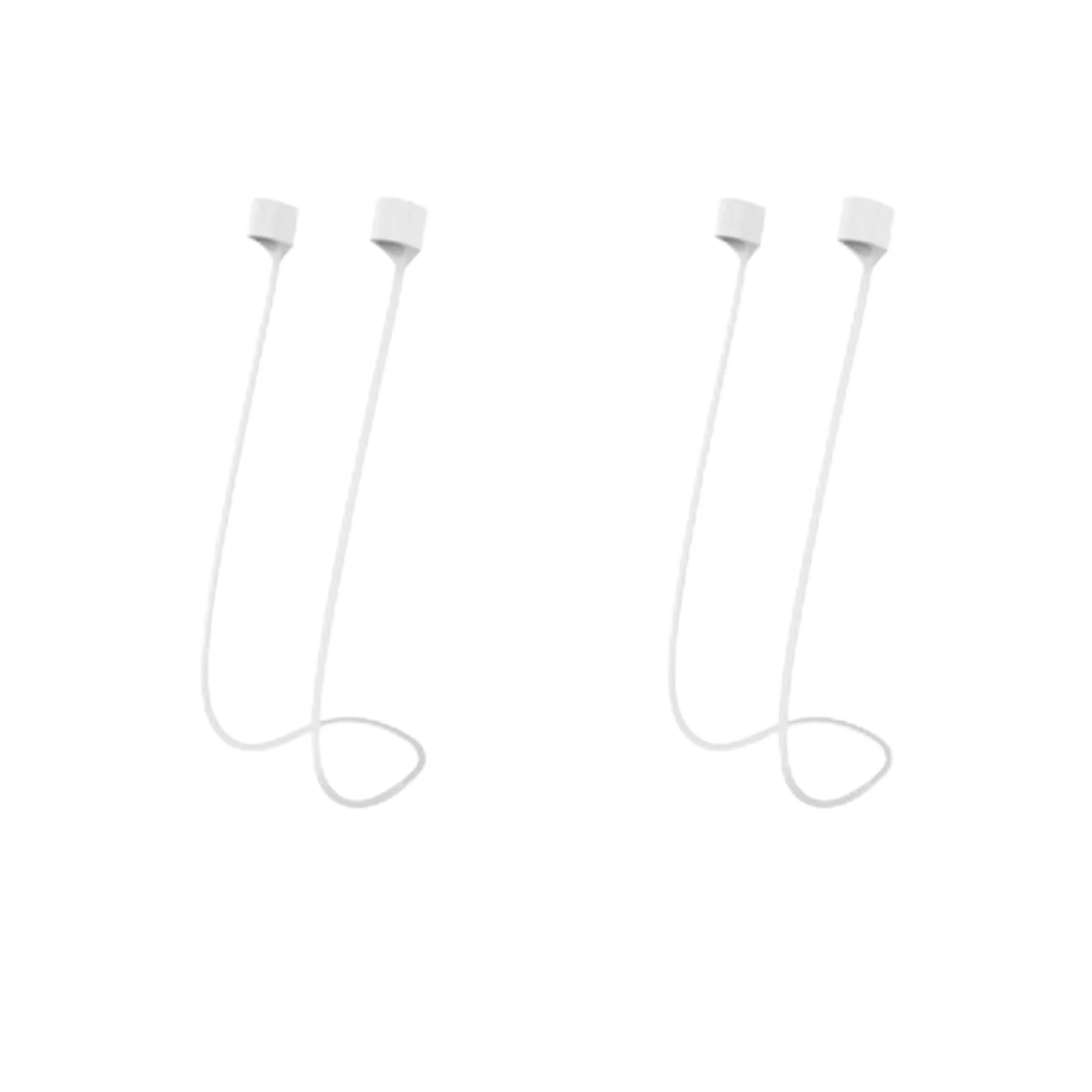 MULTAICH Magnetic Anti-Lost Straps for AirPods 1st/White/White | Silicone Neck Rope Cord, Unisex, 2pcs