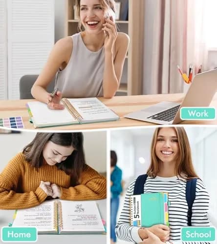 PAPEJOON Hardcover Spiral Notebook Journal 8.5" x 11" (21.6 x 27.9 cm) 300 Pages | 5 Subject Organizer for Work & School thumbnail 7
