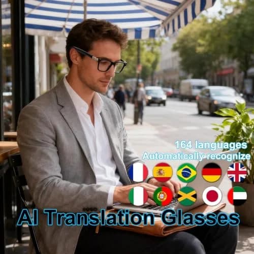 XOOMEER AI Smart Glasses with Translation & Photochromic Lenses | Bluetooth Audio, Waterproof thumbnail 6