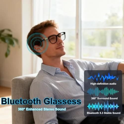 XOOMEER AI Smart Glasses with Translation & Photochromic Lenses | Bluetooth Audio, Waterproof thumbnail 7