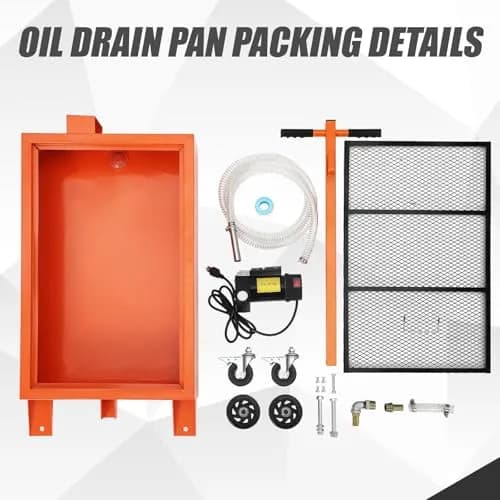 PhoenixCrest 15 Gallon Low Profile Oil Drain Pan with 12v 180w Electric Pump, 65l Heavy-Duty for Cars & Trucks | Fast Oil Change thumbnail 6
