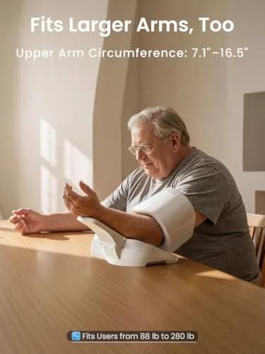 CAVN Automatic Blood Pressure Monitor with Barrel-Type Cuff & Type-C Rechargeable Battery | FDA-Cleared for Home Use thumbnail 4
