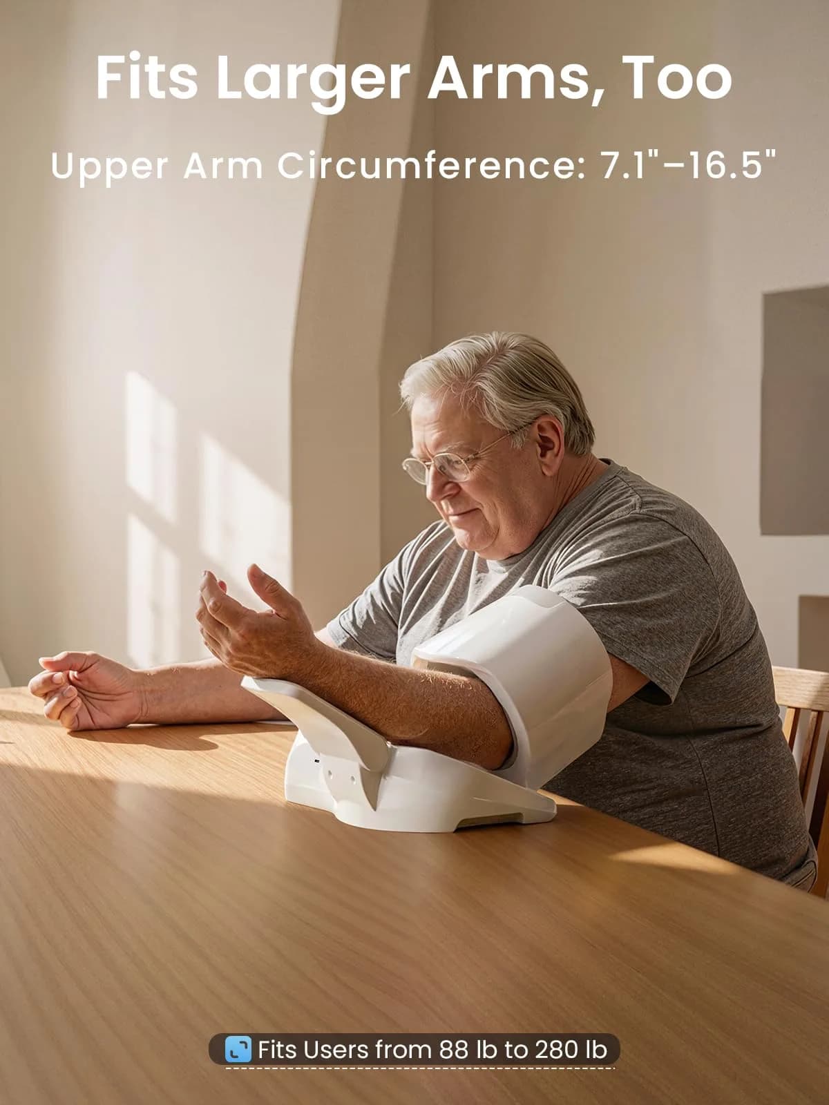 CAVN Automatic Blood Pressure Monitor with Barrel-Type Cuff & Type-C Rechargeable Battery | FDA-Cleared for Home Use - view 4