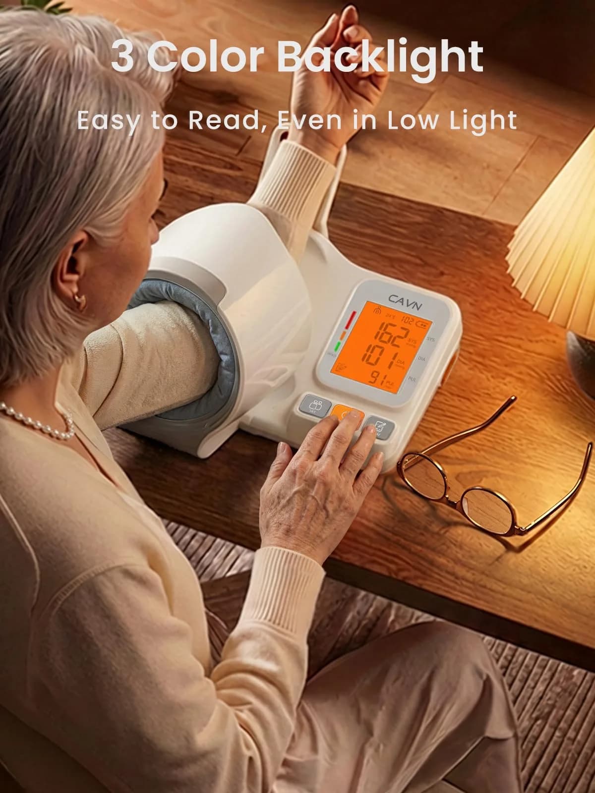 CAVN Automatic Blood Pressure Monitor with Barrel-Type Cuff & Type-C Rechargeable Battery | FDA-Cleared for Home Use - view 5