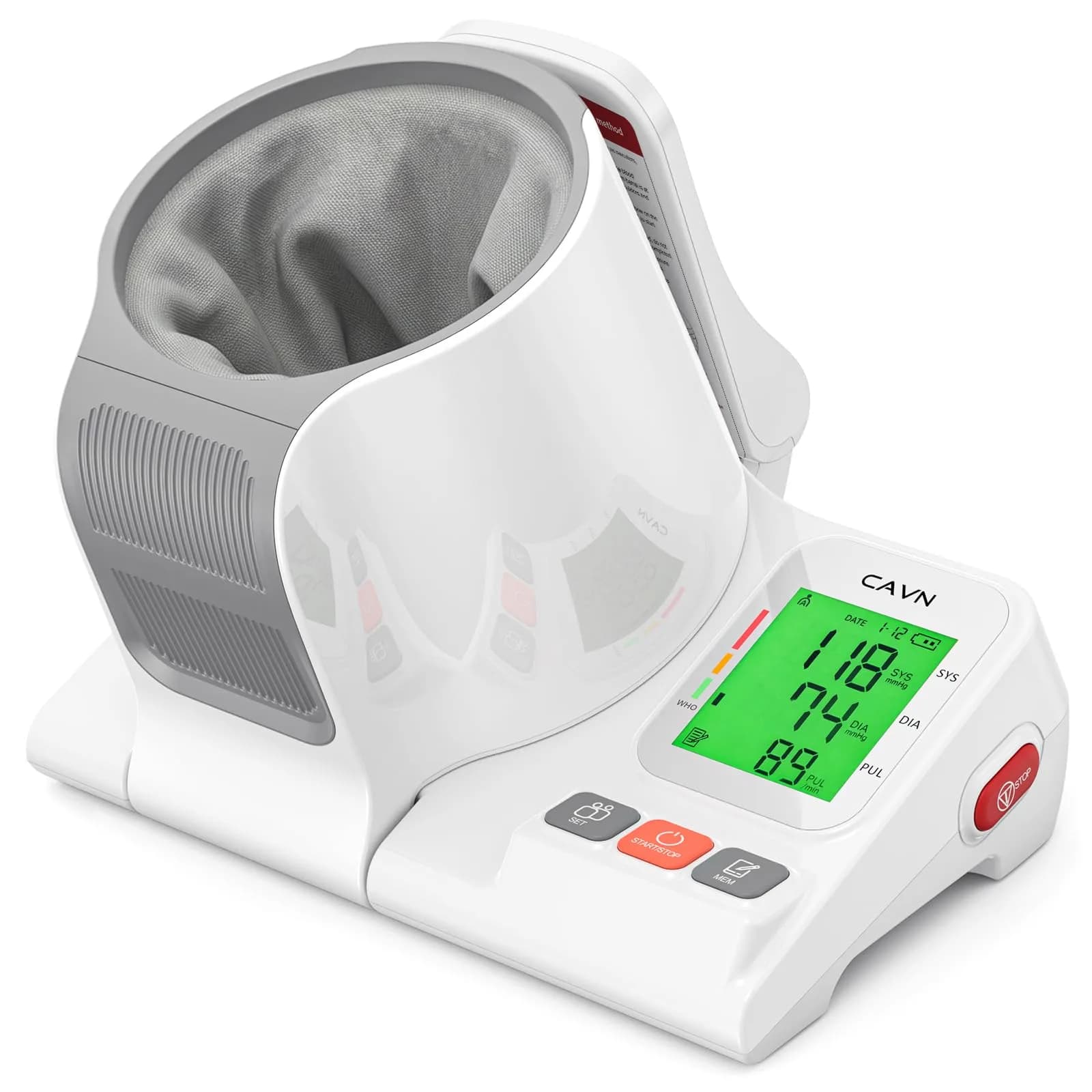 CAVN Automatic Blood Pressure Monitor with Barrel-Type Cuff & Type-C Rechargeable Battery | FDA-Cleared for Home Use - main product image