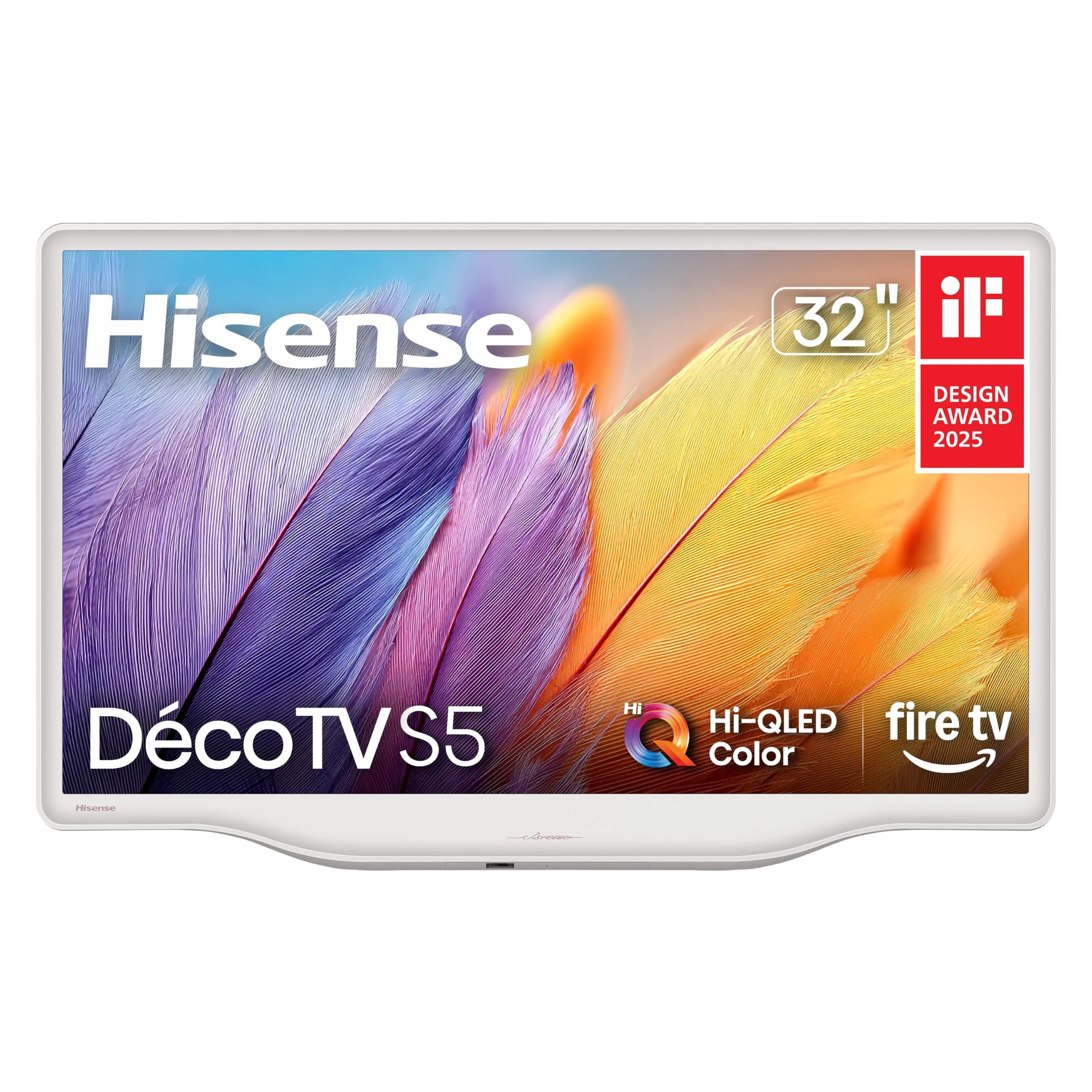 Hisense 32-Inch S5 DécoTV Series Hi-QLED FHD Smart Fire TV (32S5QF) - Versatile Fit, Art-Inspired Design - main product image