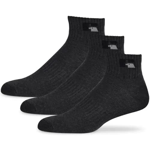 Russell Athletic Quarter Ankle Socks 3-Pack Medium Charcoal | Moisture Wicking Cushioned Support thumbnail 1