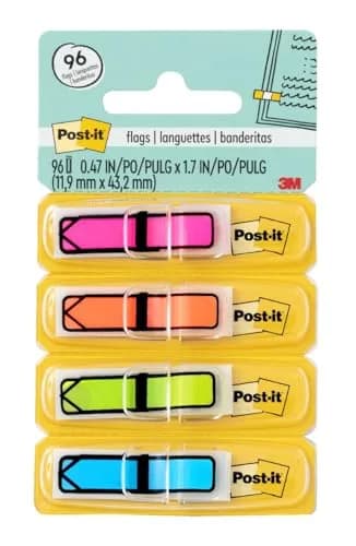 Post-it Arrow Flags 0.47 in. x 1.7 in. 2304 Total Flags | Assorted Bright Colors thumbnail 2