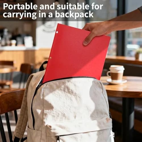 Bluckincle Plastic Folders with Pockets 6 Pack | Bright Color, 3 Hole Punched, 8.5"x11" Capacity thumbnail 6