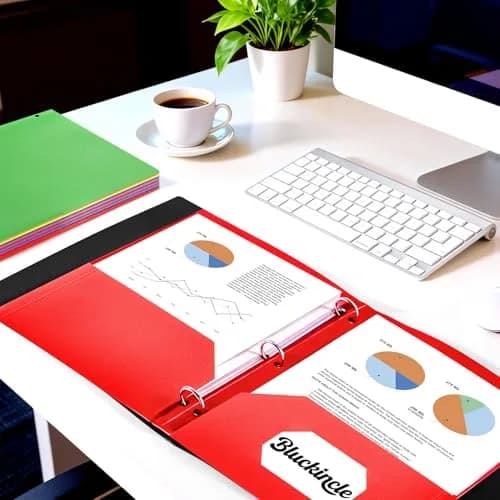 Bluckincle Plastic Folders with Pockets 6 Pack | Bright Color, 3 Hole Punched, 8.5"x11" Capacity thumbnail 7