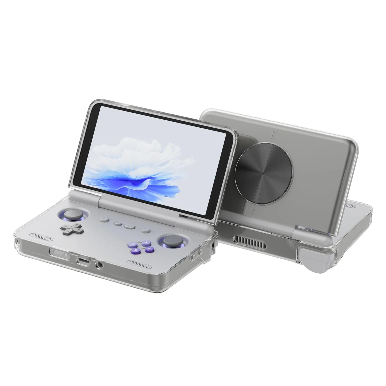 FGERWZ Protective Case for Retroid Pocket Flip 2 Retro Game Console | Clear Gray TPU Cover — Clear Gray