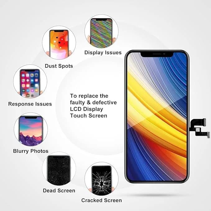 LL TRADER 5.8" LCD Display Screen Replacement for iPhone X with Repair Kit - view 6