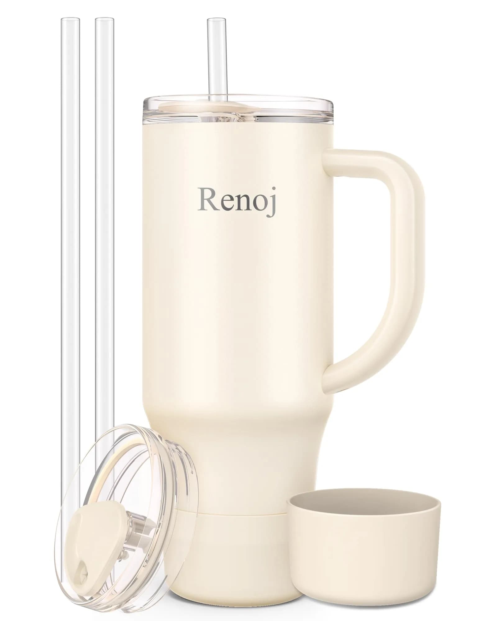 Renoj Insulated Mug 32 oz | Spill-Resistant Travel Water Bottle for Hot & Cold Drinks