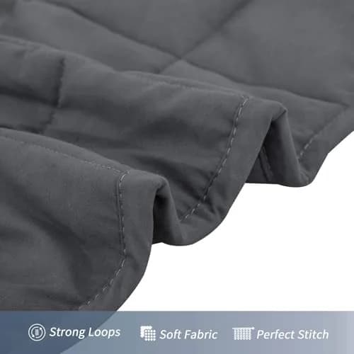 HOELLL Weighted Blanket 10lbs 48"x72" | Full Size for Adults, Breathable Cotton thumbnail 4