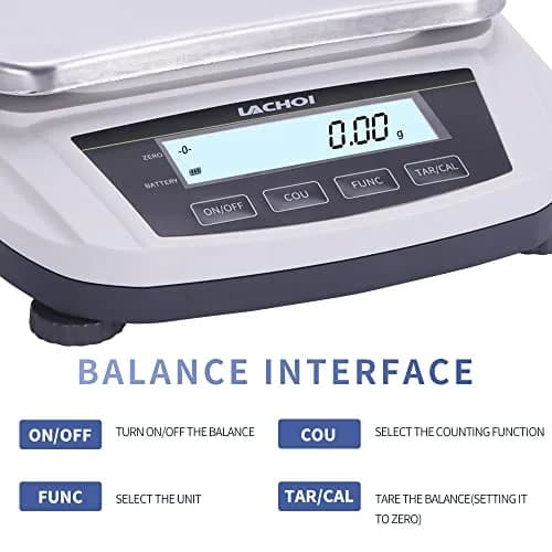 LACHOI Lab Scale 0.01g*5000g | Precision Laboratory Balance with LCD Display thumbnail 3
