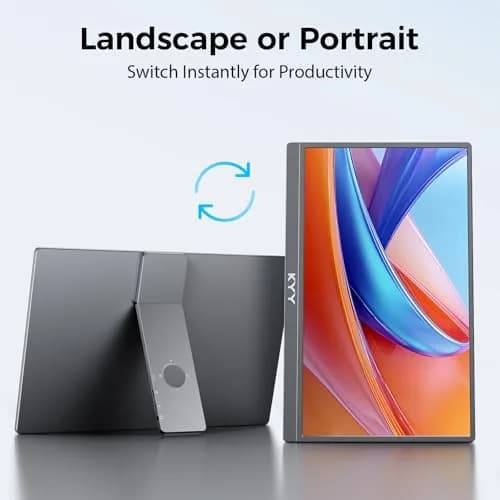 KYY 15.6" FHD Portable Monitor with Built-in Stand | 1920x1080 IPS Display thumbnail 2
