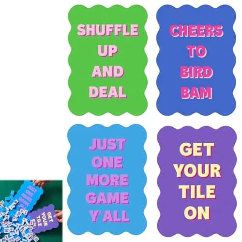 Soulchen Blue & Green & Purple Style Mahjong Tile Mixer Shufflers 4-Piece Set | Durable Plastic for Quick Shuffling - main product image