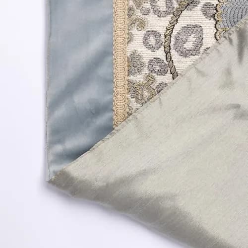 Thread & Weave Bristol Pieced Velvet & Chenille Table Runner - Bluestone 72”, 90”, 108” Lengths - Elegant Luxury Accent for Dining, Buffet, or Console Tables thumbnail 3