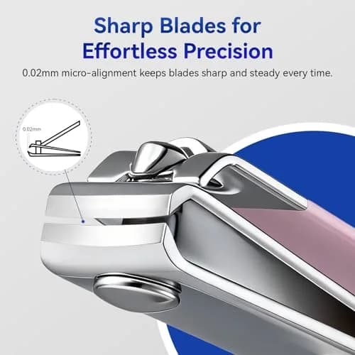 Makartt Pink Nail Clipper Set for Thick Fingernails & Toenails, 2-Pack | Precision Cuticle Maintenance Tool thumbnail 5