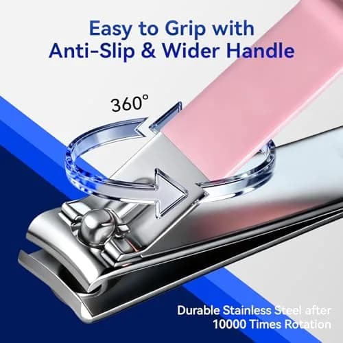 Makartt Pink Nail Clipper Set for Thick Fingernails & Toenails, 2-Pack | Precision Cuticle Maintenance Tool thumbnail 7
