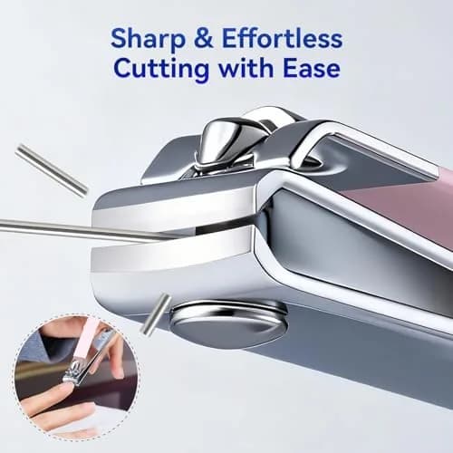 Makartt Pink Nail Clipper Set for Thick Fingernails & Toenails, 2-Pack | Precision Cuticle Maintenance Tool thumbnail 2