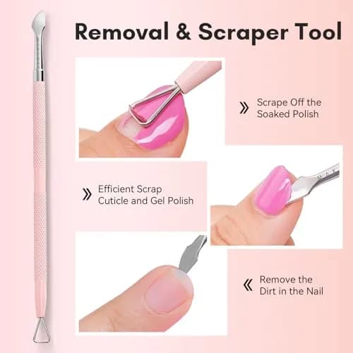 Makartt Pink Cuticle Trimmer Set with 2 Pushers, Nail Clipper & Nipper | Professional Stainless Steel Manicure Tools for Precise Nail Prep thumbnail 4