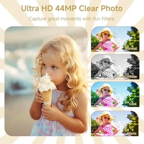 SMARTKLIK Gold Digital Camera 44MP FHD 4K | 16X Zoom, 2.8" LCD, 64GB Card thumbnail 4