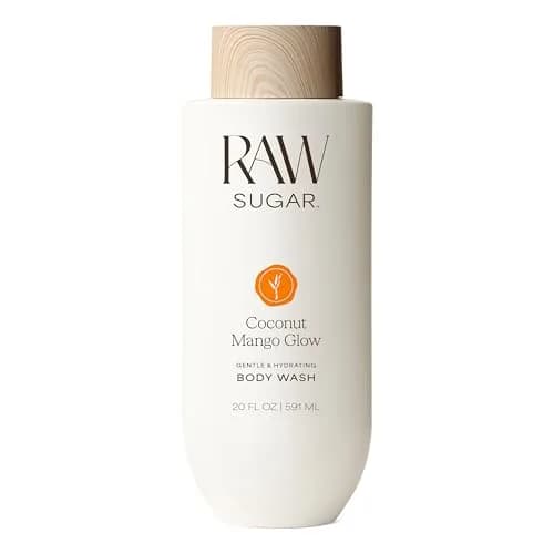 RAW SUGAR Coconut Mango Glow Body Wash 20 Fl Oz | Brightening & Hydrating Vegan Gel thumbnail 1