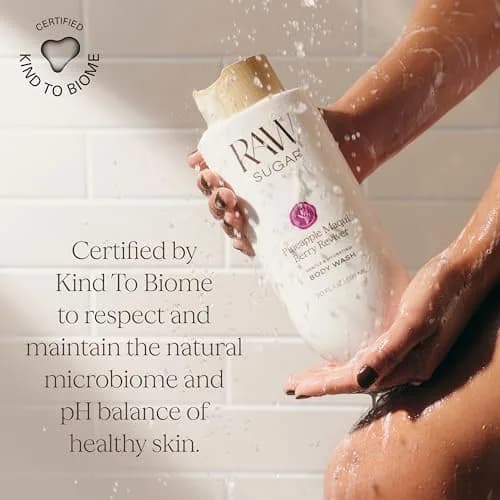 RAW SUGAR Coconut Mango Glow Body Wash 20 Fl Oz | Brightening & Hydrating Vegan Gel thumbnail 5