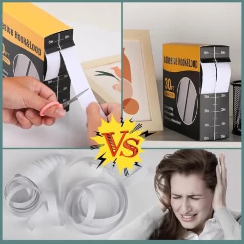 Navona Heavy Duty Hook and Loop Strips with Adhesive, 60ft Total x 1 Inch White | Industrial Strength Fastener Tape thumbnail 5