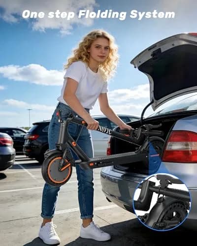 NAVIC Electric Scooter for Adults, 19 MPH, 28 Miles Range, 11" Tires, Dual Suspension, APP Control | UL Certified thumbnail 8