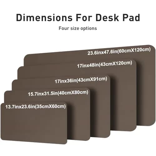 Aothia Leather Desk Pad Protector 48" x 17" (122cm x 43cm) | Protects Desks from Scratches, Stains, and Spills thumbnail 4