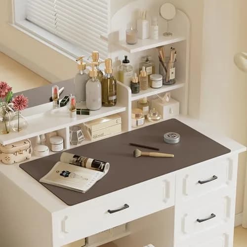 Aothia Leather Desk Pad Protector 48" x 17" (122cm x 43cm) | Protects Desks from Scratches, Stains, and Spills thumbnail 8