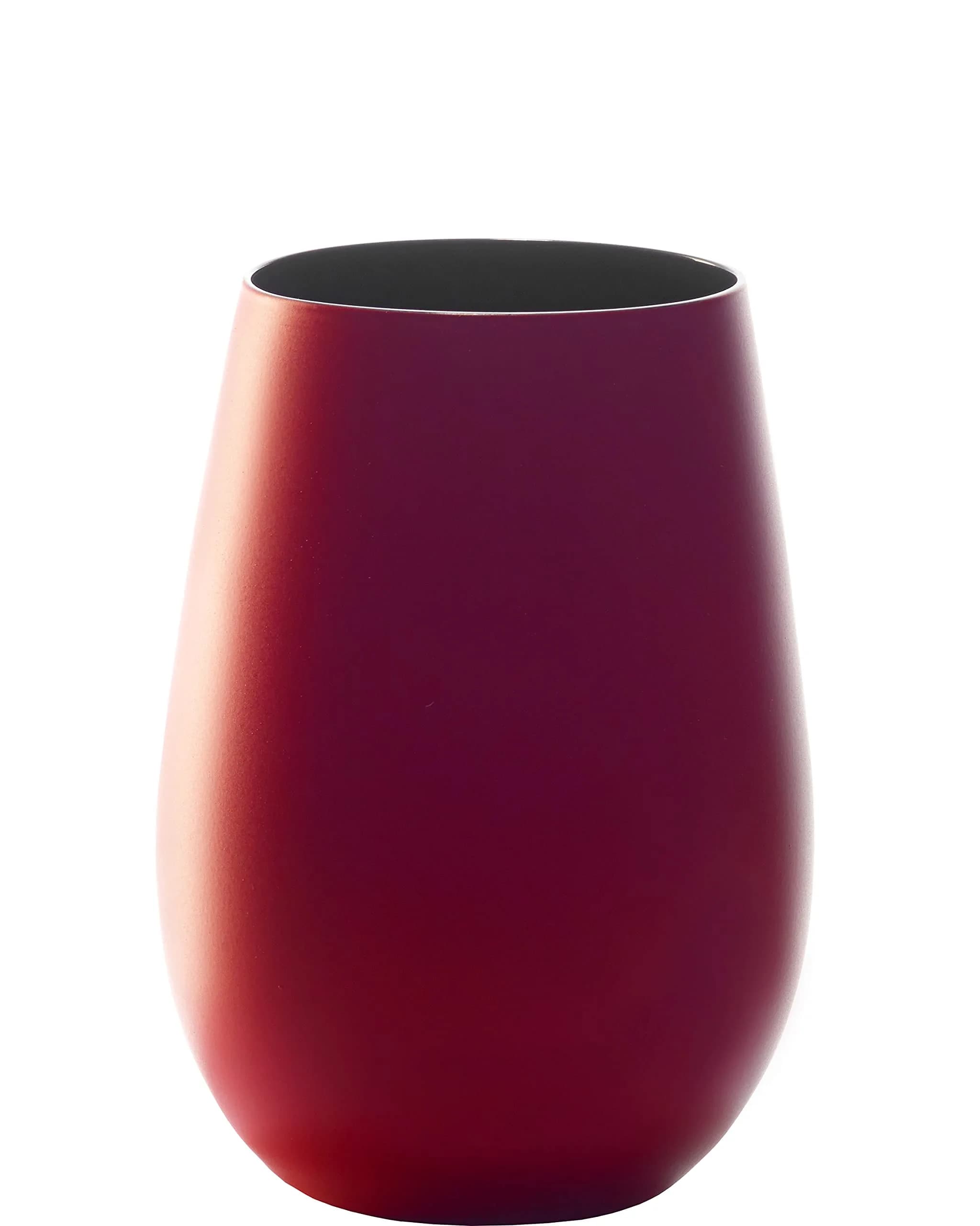 シュトルツル・ラウジッツ(Stolzle lausitz) White Gold Double Color Tumbler 465ml | Eco-Friendly Lead-Free Crystal — red black / 1