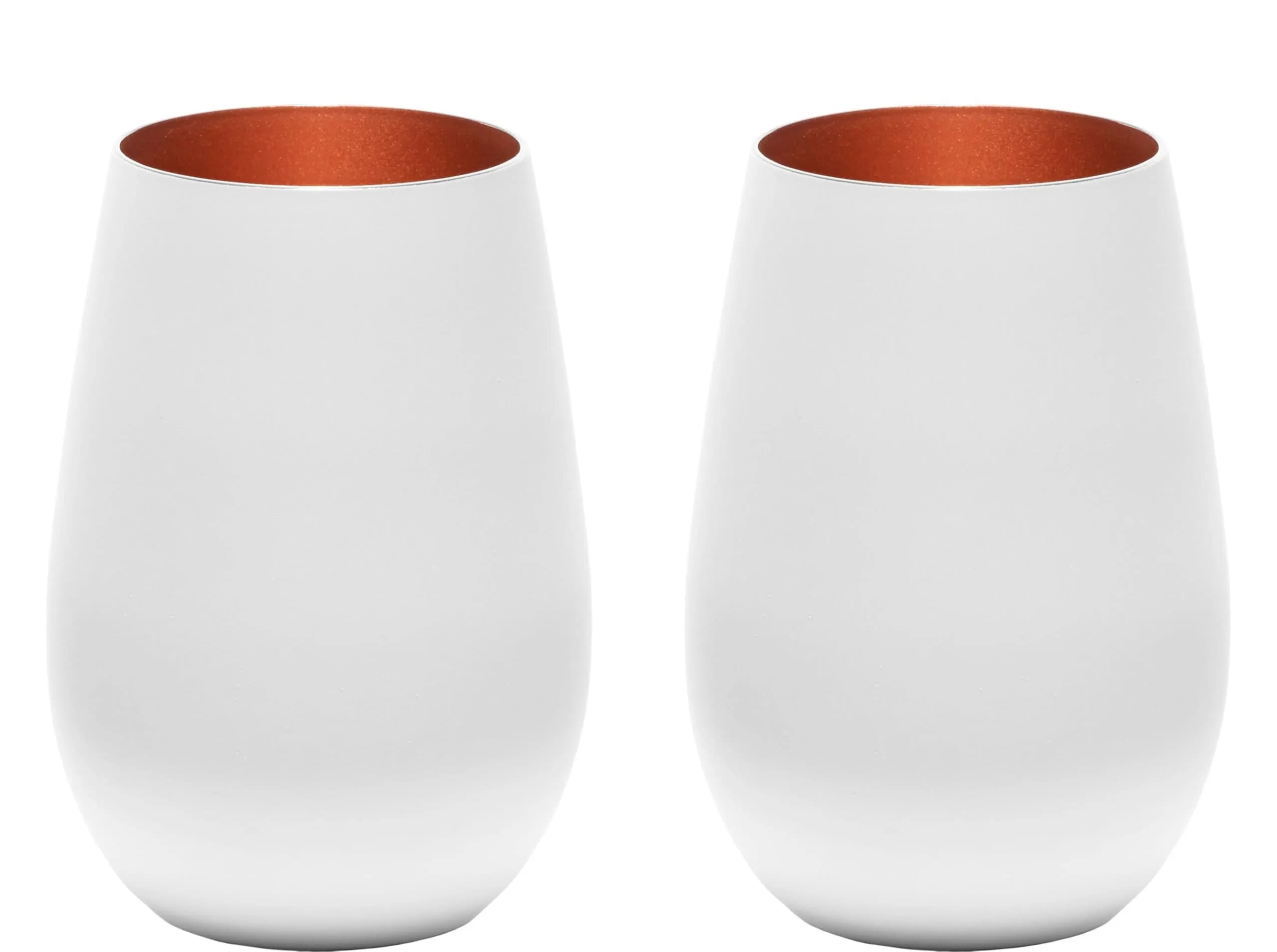 シュトルツル・ラウジッツ(Stolzle lausitz) White Gold Double Color Tumbler 465ml | Eco-Friendly Lead-Free Crystal — white bronze / 2
