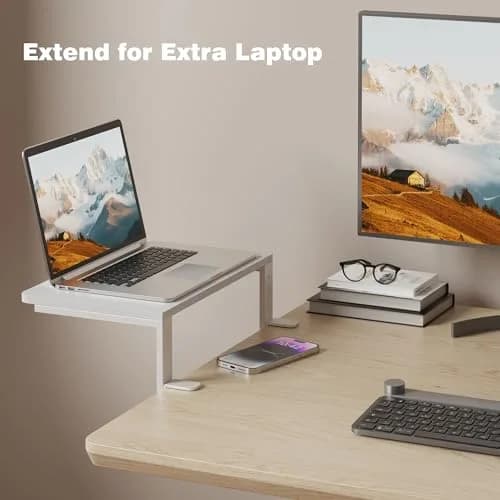 ART-GIFTREE Desk Extender 15-inch Clamp-On Shelf | Height-Adjustable Heavy Duty Office & Gaming Organizer thumbnail 2